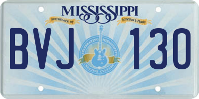 MS license plate BVJ130