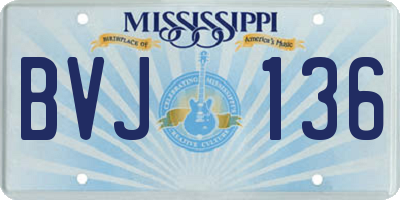 MS license plate BVJ136