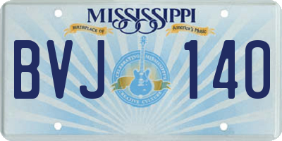 MS license plate BVJ140
