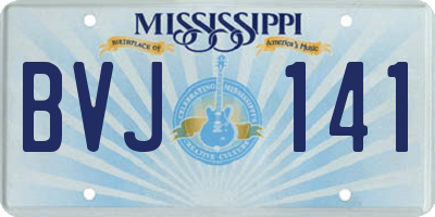 MS license plate BVJ141