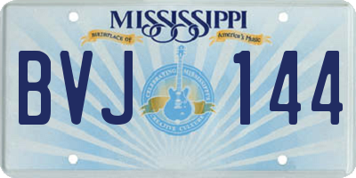 MS license plate BVJ144