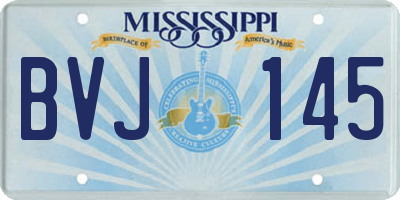 MS license plate BVJ145