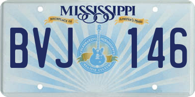 MS license plate BVJ146