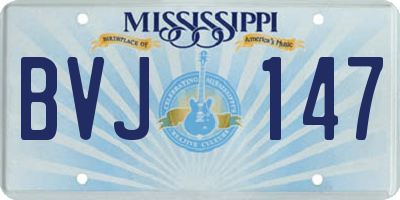 MS license plate BVJ147