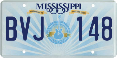 MS license plate BVJ148