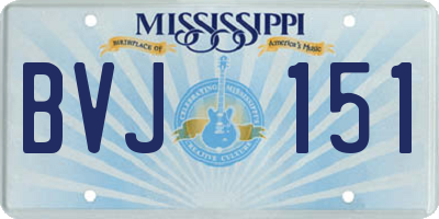 MS license plate BVJ151