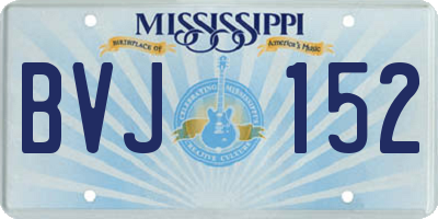MS license plate BVJ152