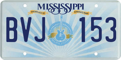 MS license plate BVJ153