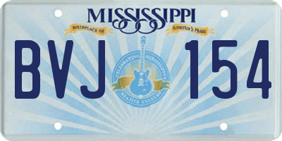 MS license plate BVJ154