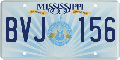 MS license plate BVJ156