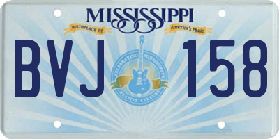 MS license plate BVJ158