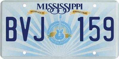 MS license plate BVJ159