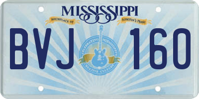 MS license plate BVJ160