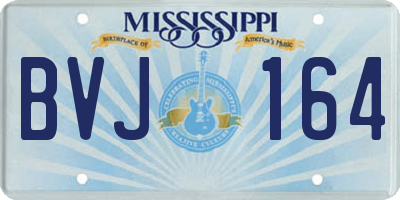 MS license plate BVJ164