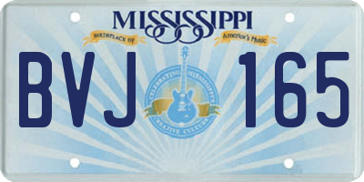 MS license plate BVJ165