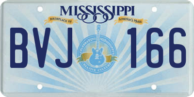 MS license plate BVJ166