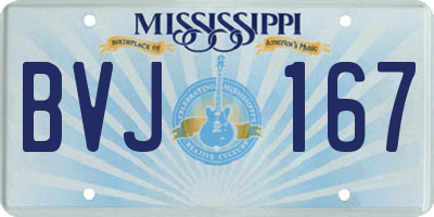 MS license plate BVJ167