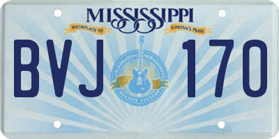 MS license plate BVJ170
