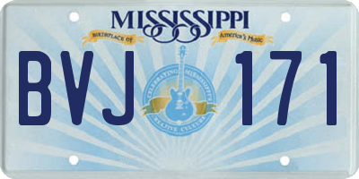 MS license plate BVJ171