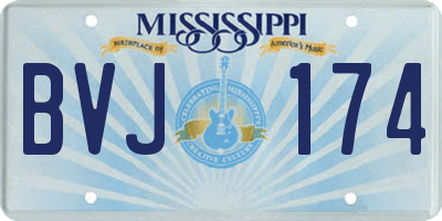 MS license plate BVJ174