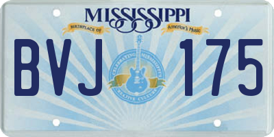 MS license plate BVJ175