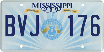 MS license plate BVJ176