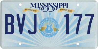 MS license plate BVJ177