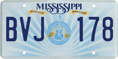 MS license plate BVJ178