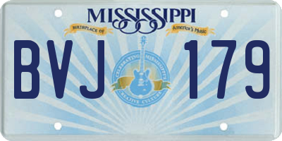 MS license plate BVJ179