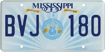 MS license plate BVJ180