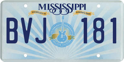 MS license plate BVJ181