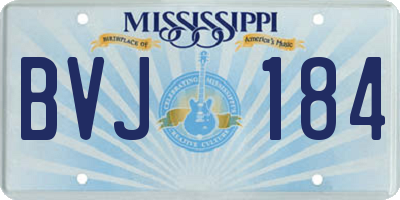 MS license plate BVJ184