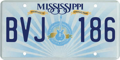 MS license plate BVJ186