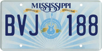 MS license plate BVJ188