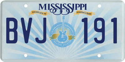 MS license plate BVJ191