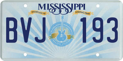 MS license plate BVJ193