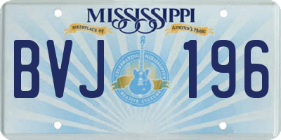 MS license plate BVJ196