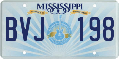 MS license plate BVJ198