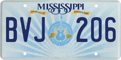 MS license plate BVJ206