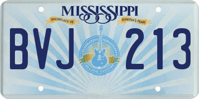 MS license plate BVJ213