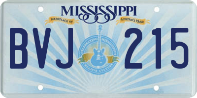 MS license plate BVJ215