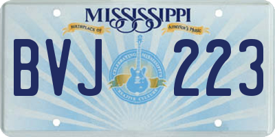 MS license plate BVJ223