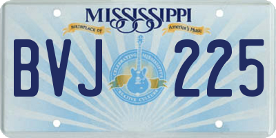 MS license plate BVJ225