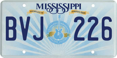 MS license plate BVJ226