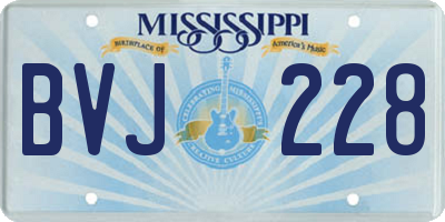 MS license plate BVJ228