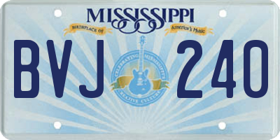 MS license plate BVJ240