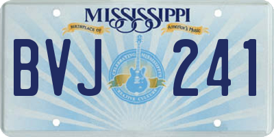 MS license plate BVJ241