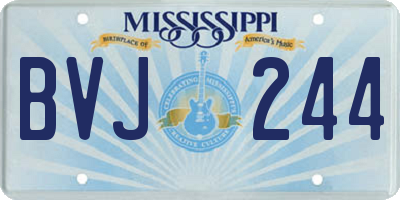 MS license plate BVJ244