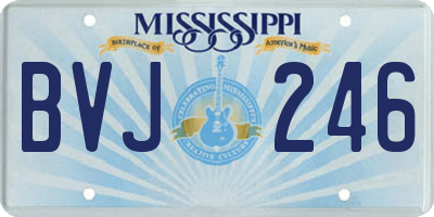 MS license plate BVJ246