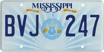 MS license plate BVJ247
